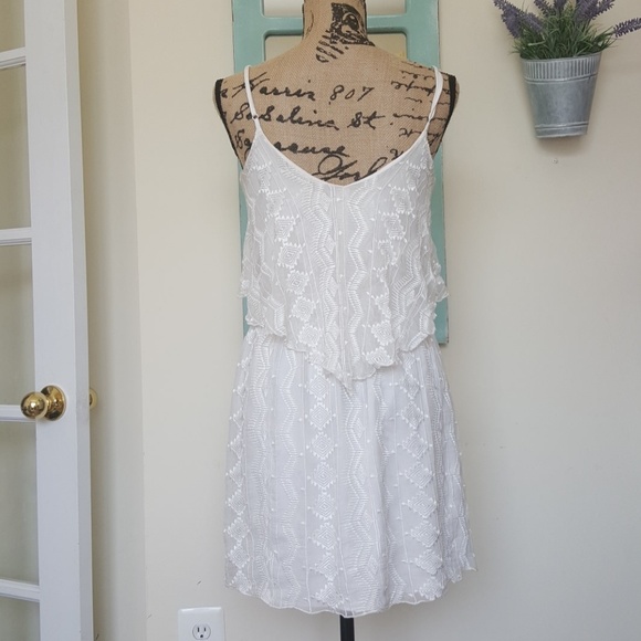 Aqua Ivory Tiered Dress - Picture 2 of 3